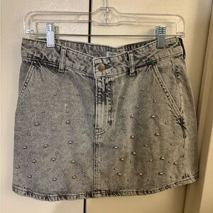 Zara Gray Denim Skirt